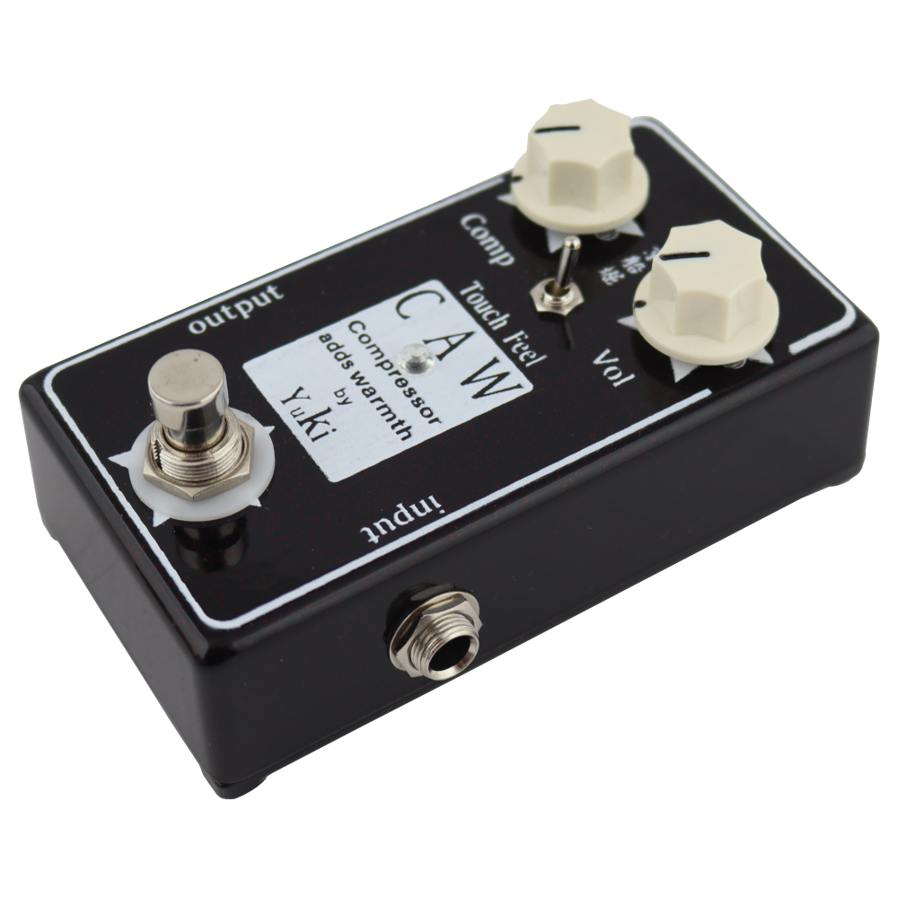 YUKI CAW BLK Compressor adds warmth コンプレッサー ギターエフェクター 本体サイド画像