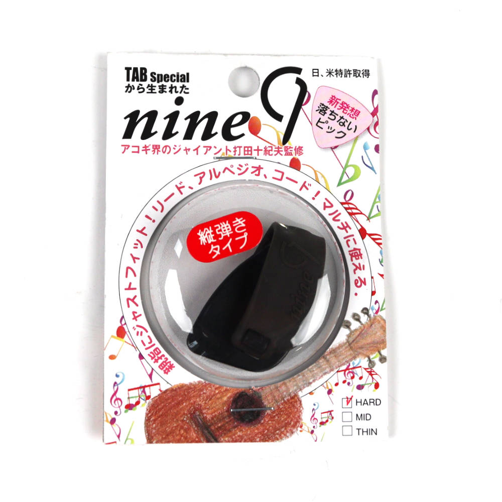 TAB nine9 TA132-MBKXGY HARD メタリックブラックxグレー サムピック フィンガーピック