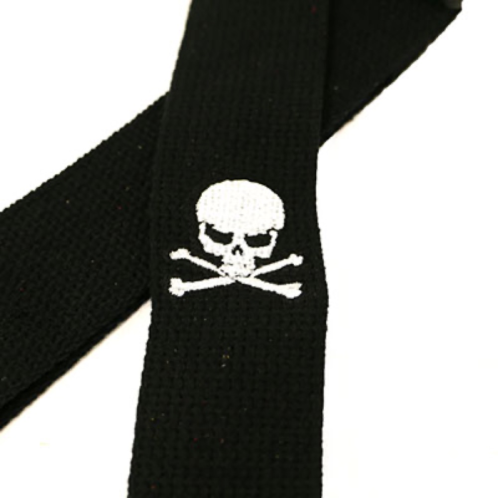 Perri’s ペリーズ CWSEMB-7103 2インチ CTN GTR STP Embroidered SKULL ギターストラップ サブ画像2