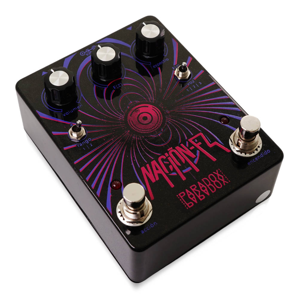 Paradox Effects NACION-FZ ファズ ギターエフェクター フットスイッチ側サイドからのアングル