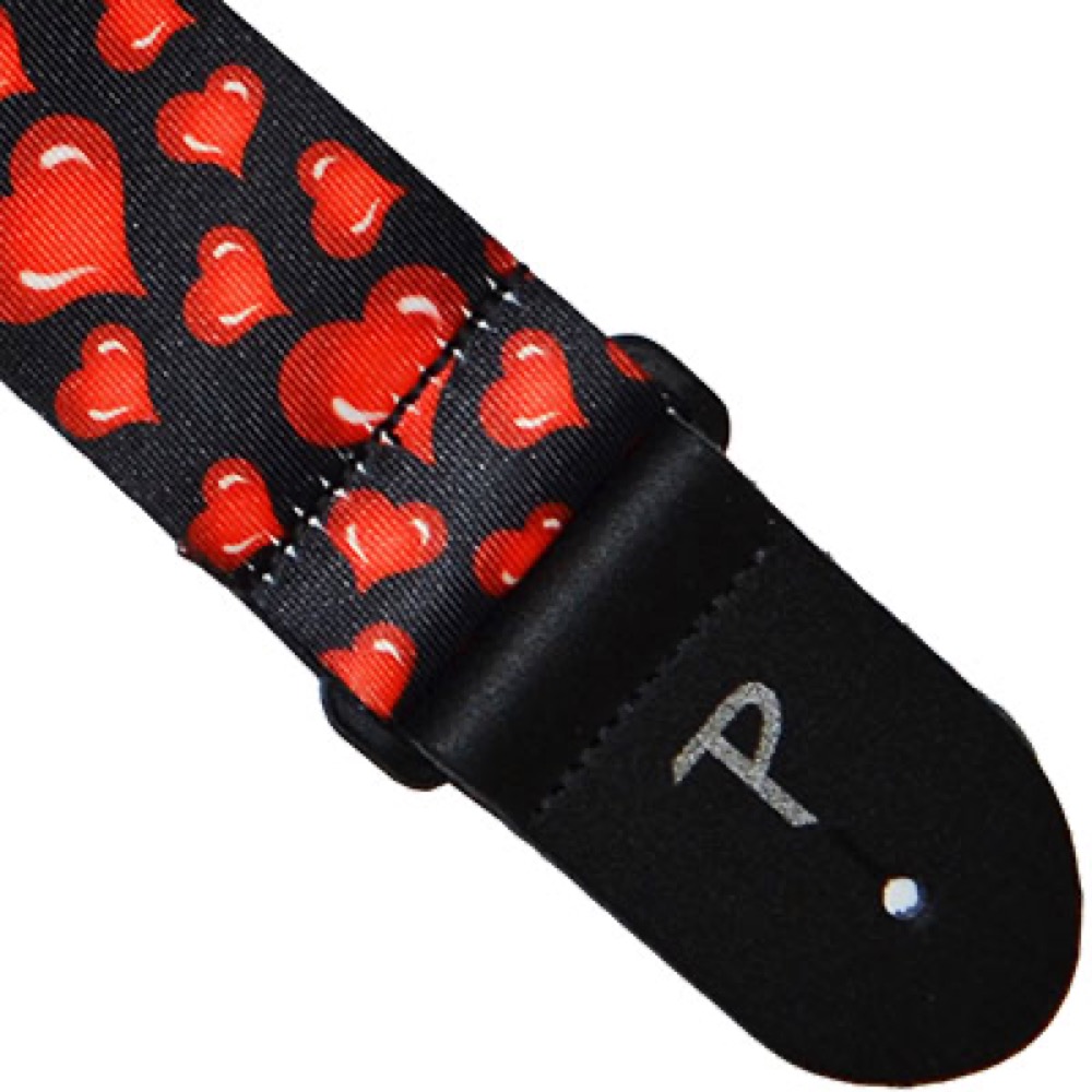 Perri’s ペリーズ LPCP-6850 2インチ Poly Strap VALENTINE’S DAY ギターストラップ ストラップエンド画像