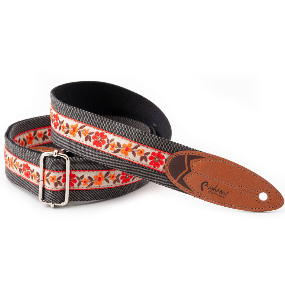 Righton! STRAPS SURF HAWAII BLACK ギター・ベース・ウクレレストラップ