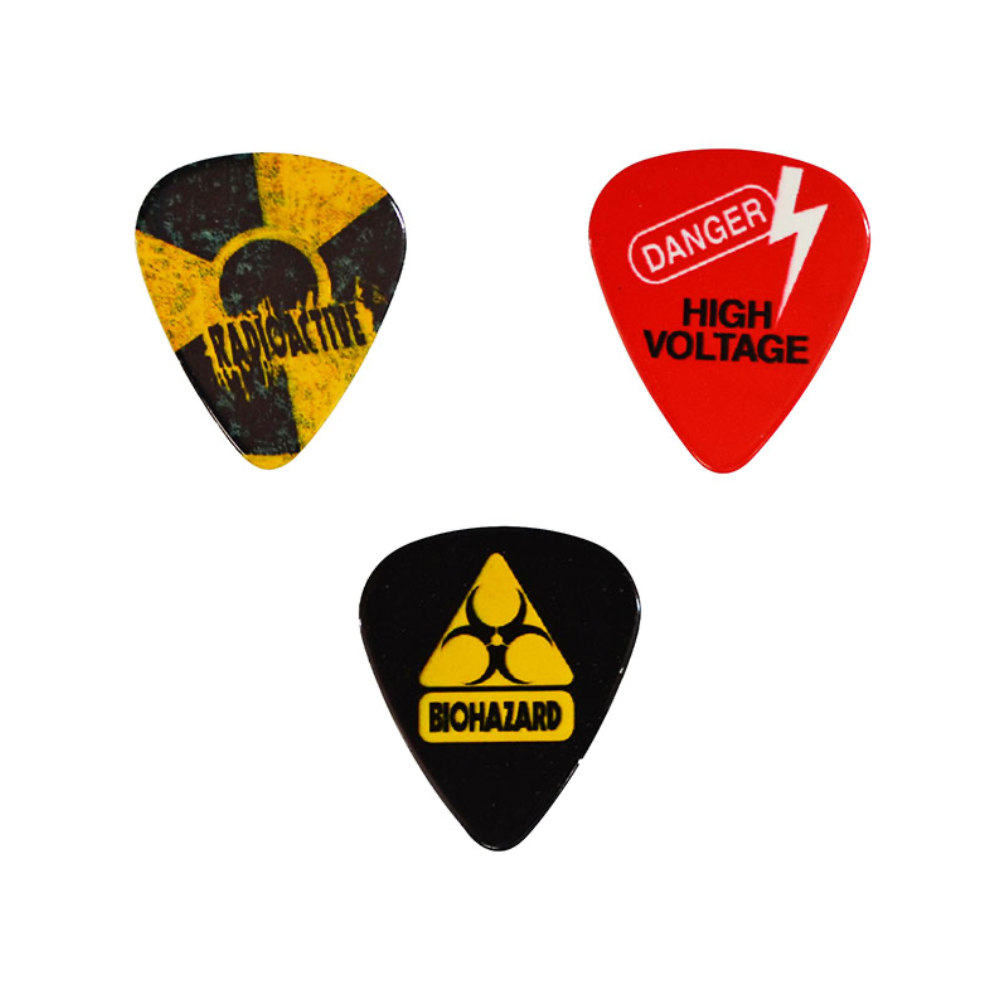 Perri’s ペリーズ LP-PP01 DANGER SIGNS 6PICKS Guitar Pick ギターピックセット ピックデザイン画像