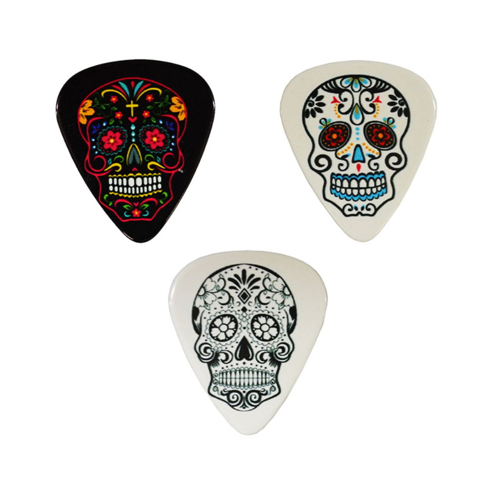 Perri’s ペリーズ LP-PP04 THE DAY OF THE DEAD 6PICKS Guitar Pick ギターピックセット ピックデザイン画像