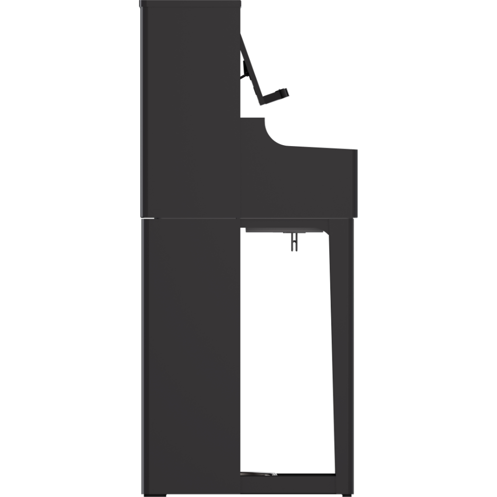 【組立設置無料サービス中】 ROLAND ローランド LX-6-PES 電子ピアノ 高低自在椅子付き ブラック 黒塗鏡面 側面画像