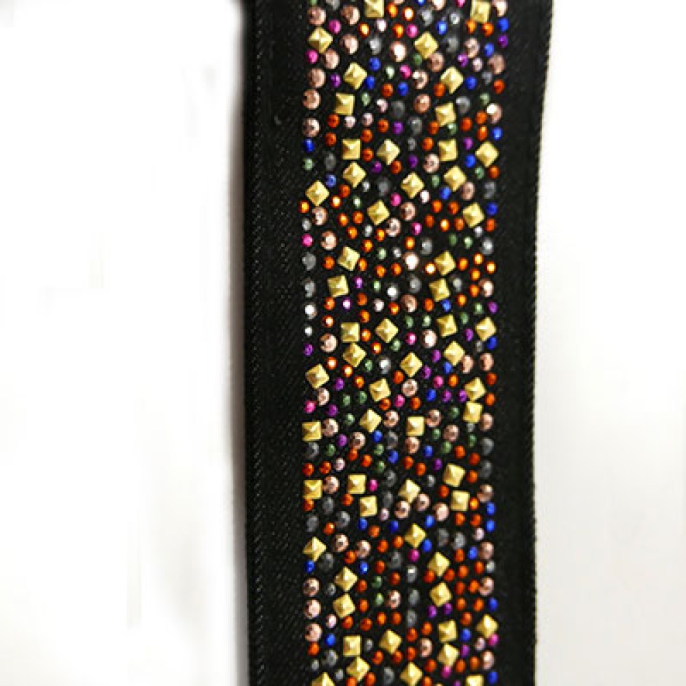 Perri’s ペリーズ TWSR-7108 2インチ Rhinestone Jacquard GLITTER ギターストラップ サブ画像2