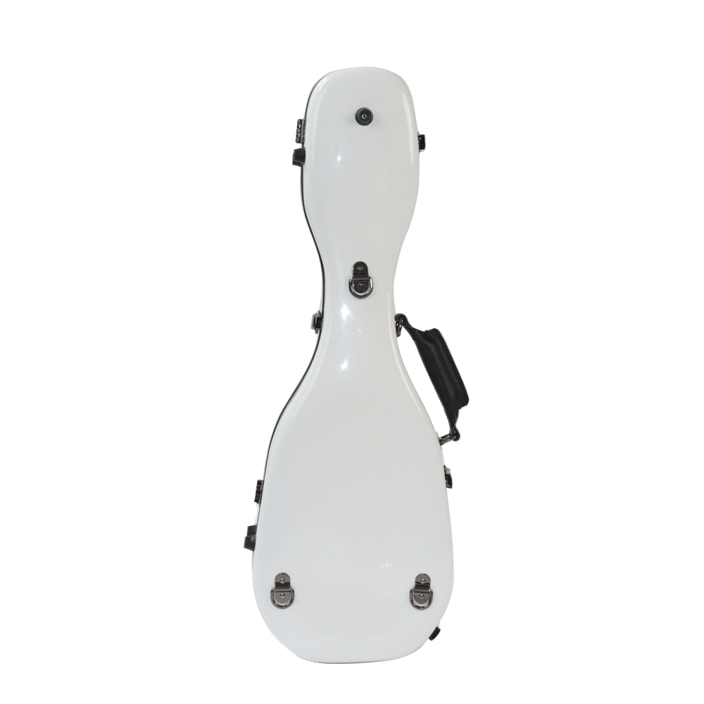 ウクレレケース アランフェス ARANJUEZ CAUK-16S メタリックホワイト 11 スタンダード ソプラノ ソプラノロングネック 両対応 グラスファイバー製 背面