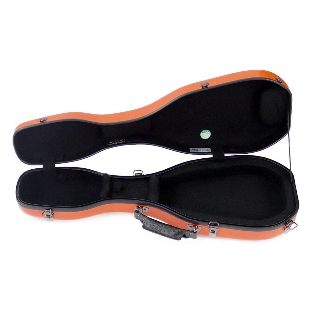 ウクレレケース アランフェス ARANJUEZ CAUK-16S オレンジ 37 スタンダード ソプラノ ソプラノロングネック 両対応 グラスファイバー製 ケース内