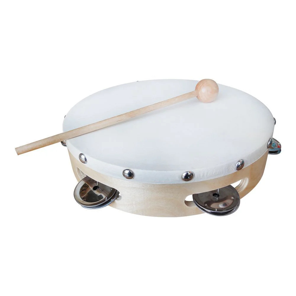 HOSCO ホスコ TB-8H ウッドフレームタンバリン 8インチ ナチュラル パーカッション