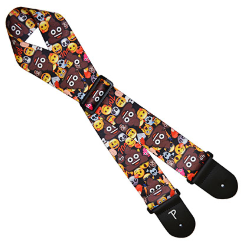 Perri’s ペリーズ LPCPE-8212 2.5インチ EMOJI POO ON コラージュ ギターストラップ