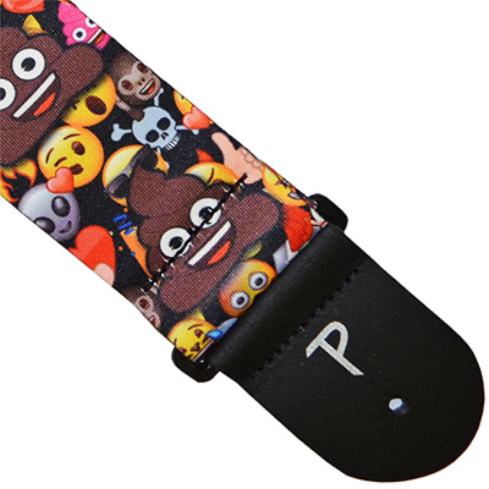 Perri’s ペリーズ LPCPE-8212 2.5インチ EMOJI POO ON コラージュ ギターストラップ ストラップエンド