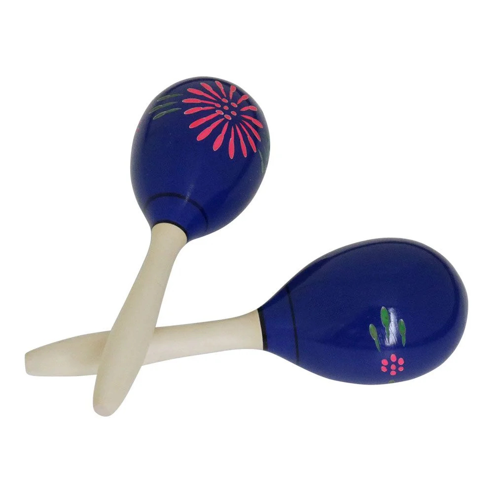 HOSCO ホスコ HP-MR-O/BL ウッドマラカス 卵型 ブルー パーカッション