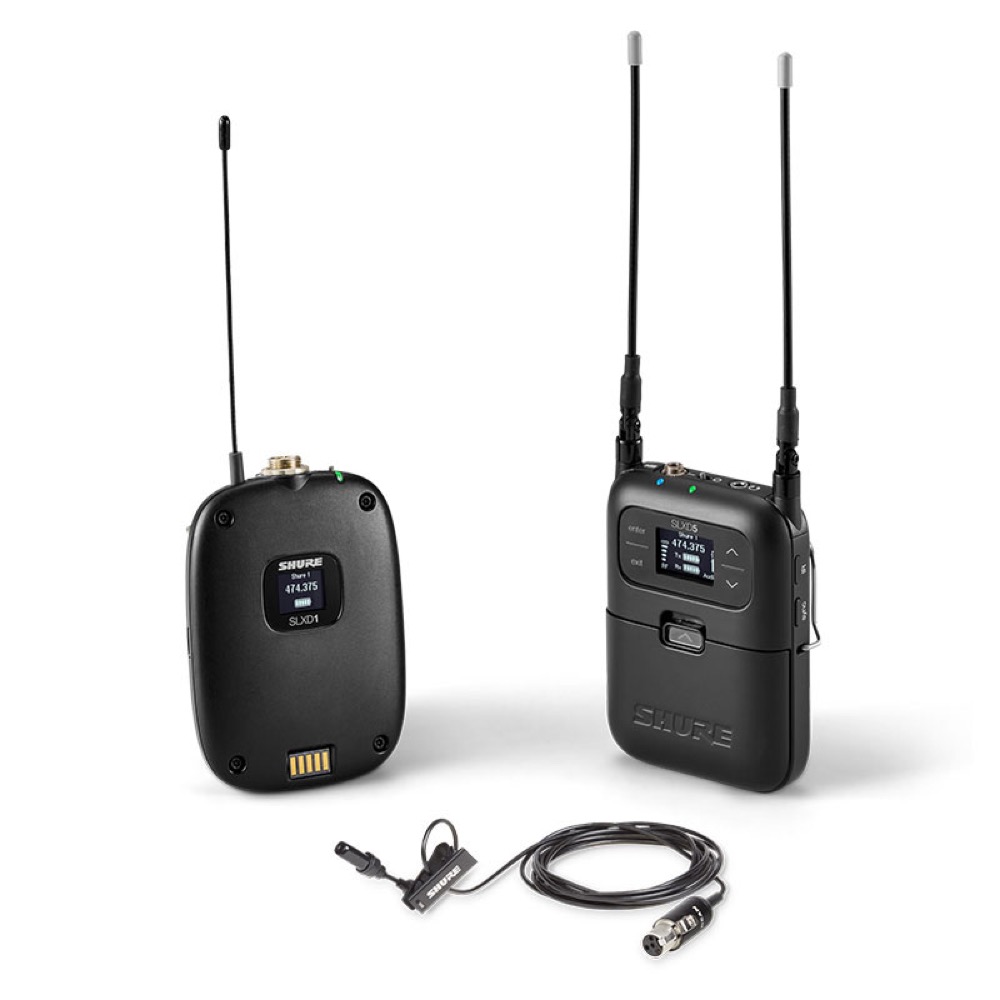 SHURE シュアー SLXD15/UL4B-JB SLXDワイヤレス UL4Bマイクセット コンパクトなワイヤレス環境を構築するポータブルワイヤレスシステム シュア