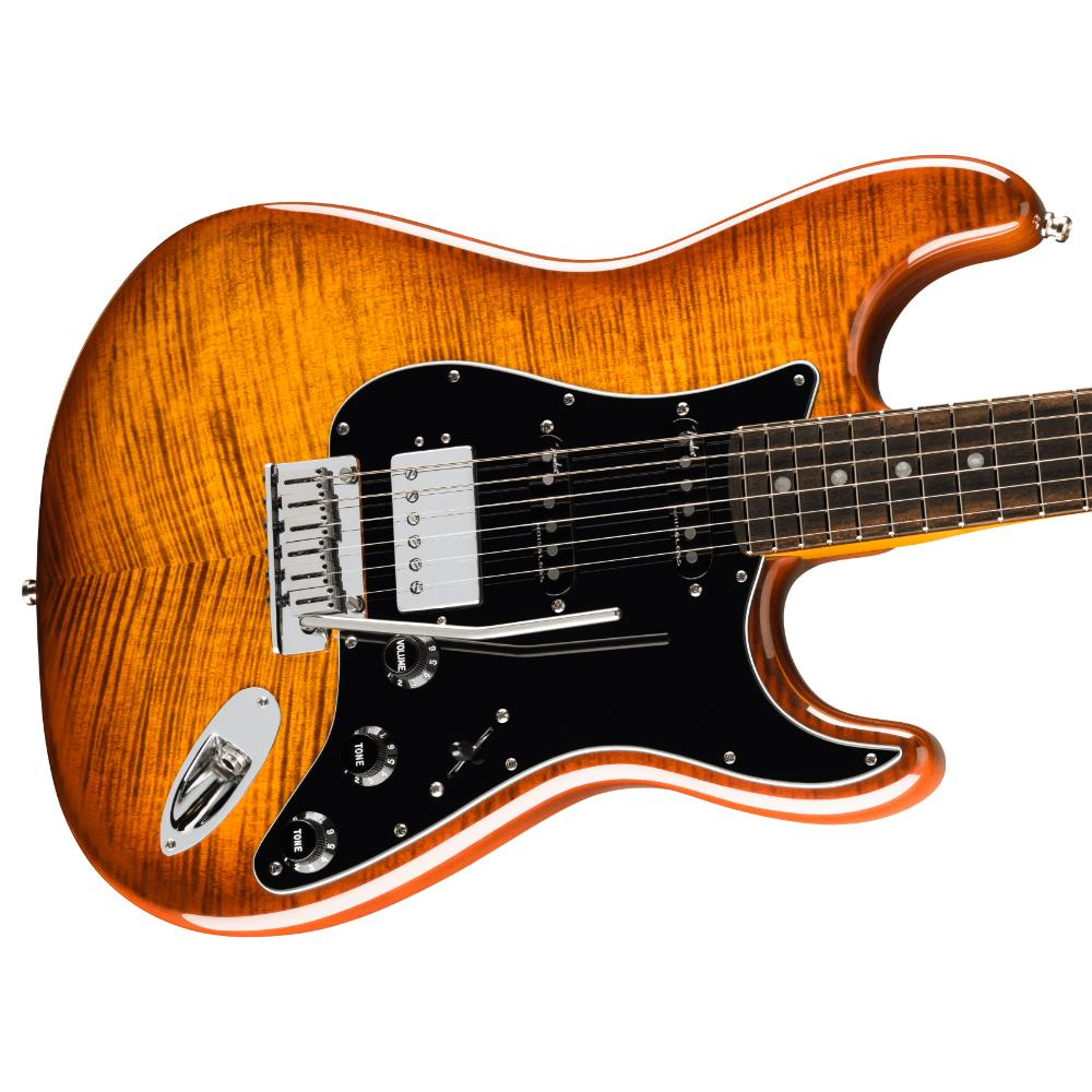 Fender フェンダー Limited Edition American Ultra Stratocaster HSS Tiger’s Eye ストラトキャスター エレキギター ボディ画像2
