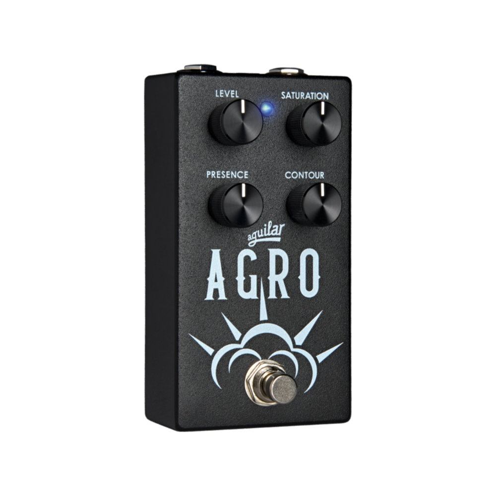 アギュラー ベース用オーバードライブ AGUILAR AGRO PEDAL N AG500の歪み回路をベースにしたエフェクター ベース オーバードライブ サイドからのアングル