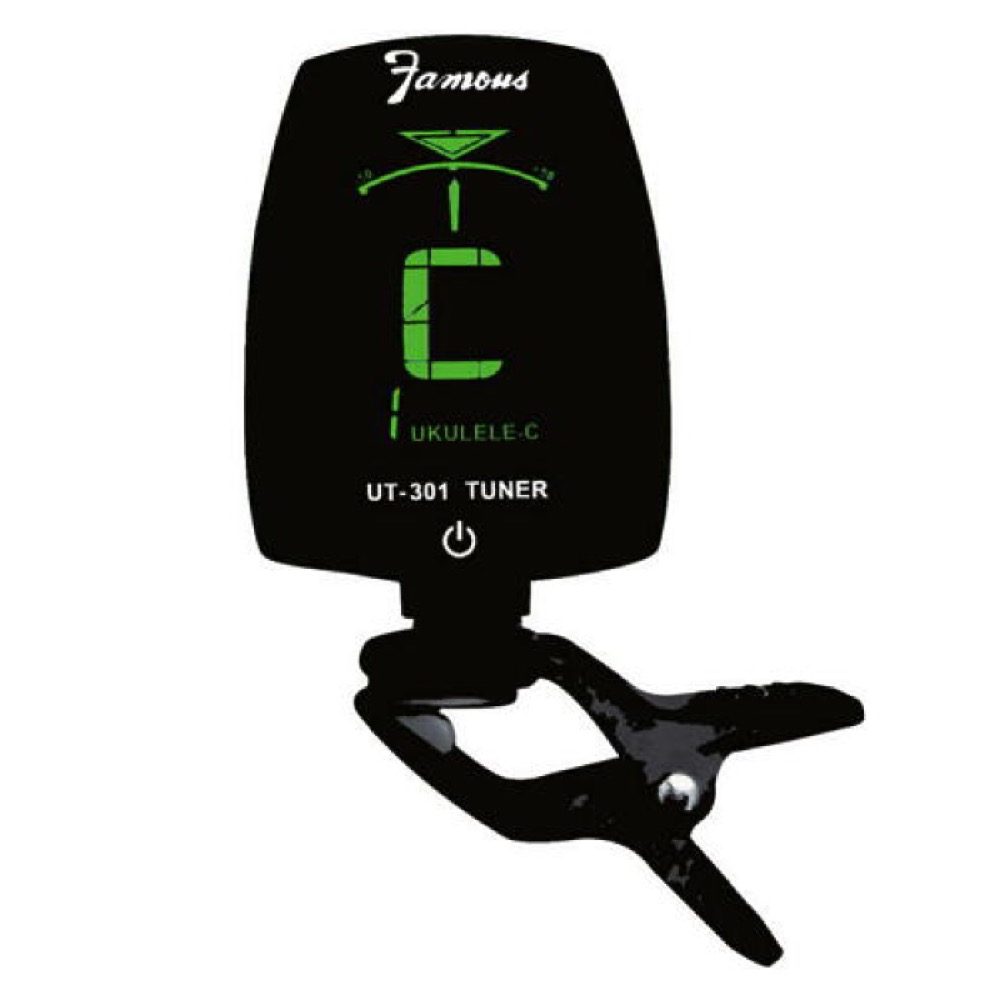 ソプラノウクレレ初心者セット フェイマス Famous FS-4PG ケース チューナー 教則本付き ウクレレ パイナップル型 チューナー画像