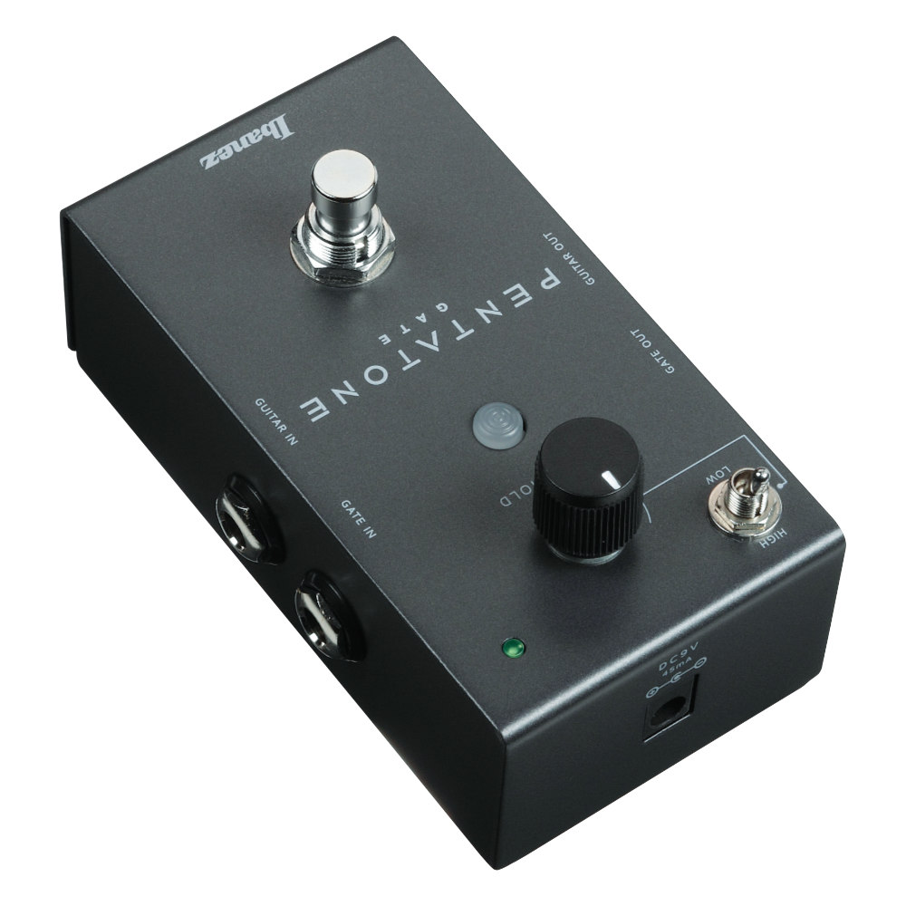 IBANEZ アイバニーズ PTGATE Pentatone Family ノイズゲート ギターエフェクター トップ左斜めアングル画像