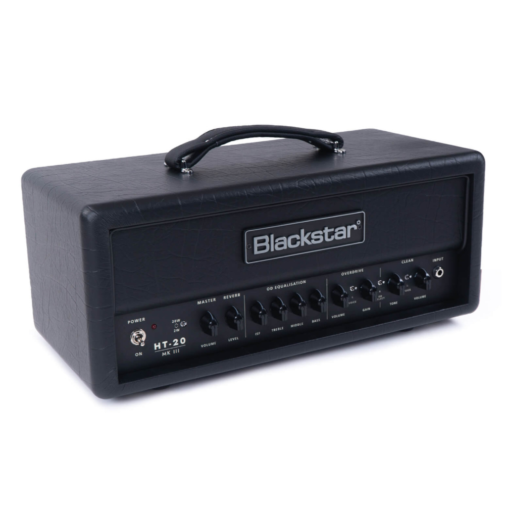ギターアンプ ヘッド 真空管アンプ BLACKSTAR HT-20RH MK3 HEAD R 20W チューブアンプ 20ワット フルチューブ リバーブ搭載 ブラックスター 右斜めアングル画像