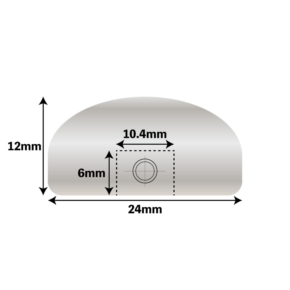 K.E.S ESH-R 銀 エフェクタースイッチハット 3個入り サイズ図画像