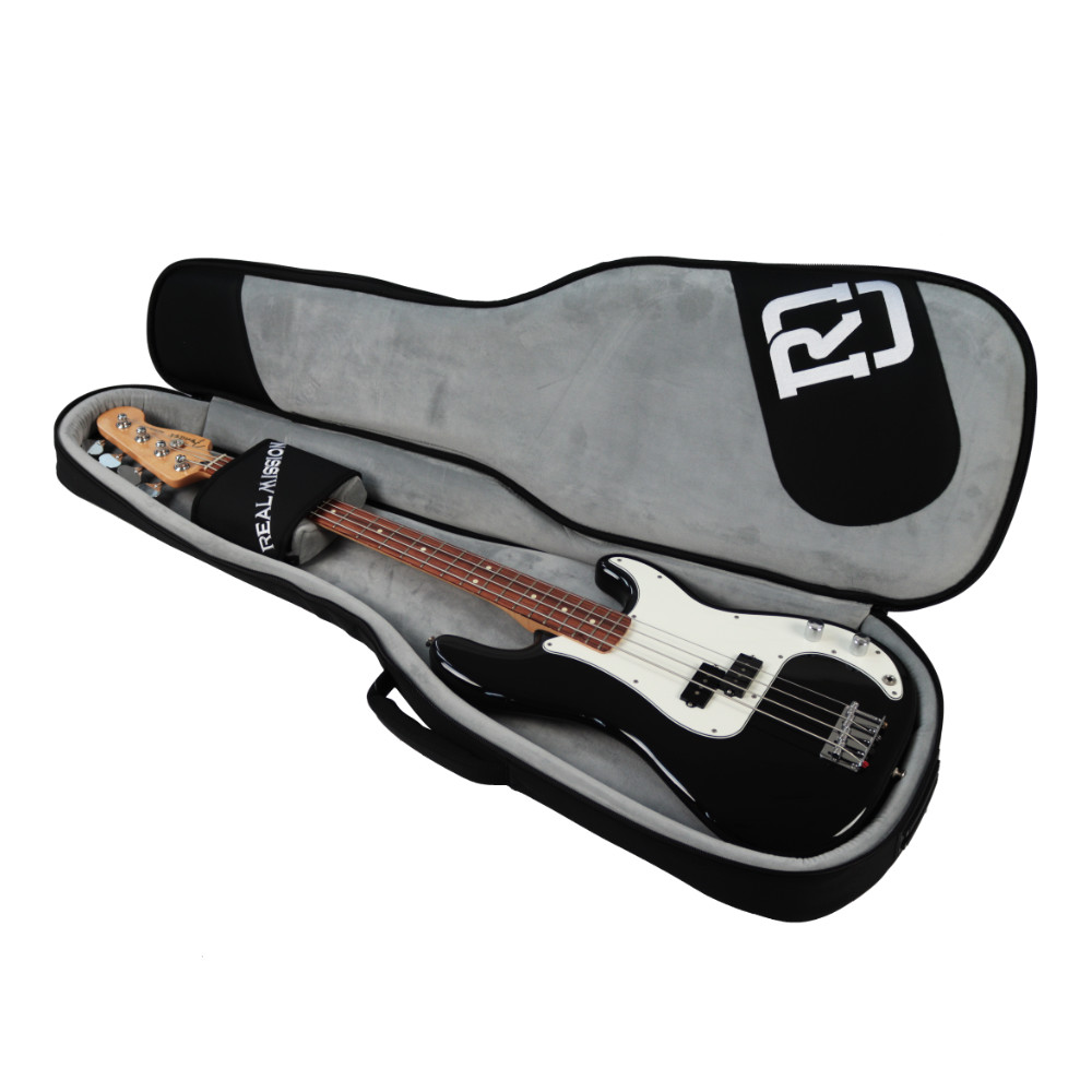 エレキベースケース REAL MISSION CoolVox B Black 黒 ブラック ベース ギグバッグ リュック 背負うベースケース リアルミッション 仕舞いイメージ 1