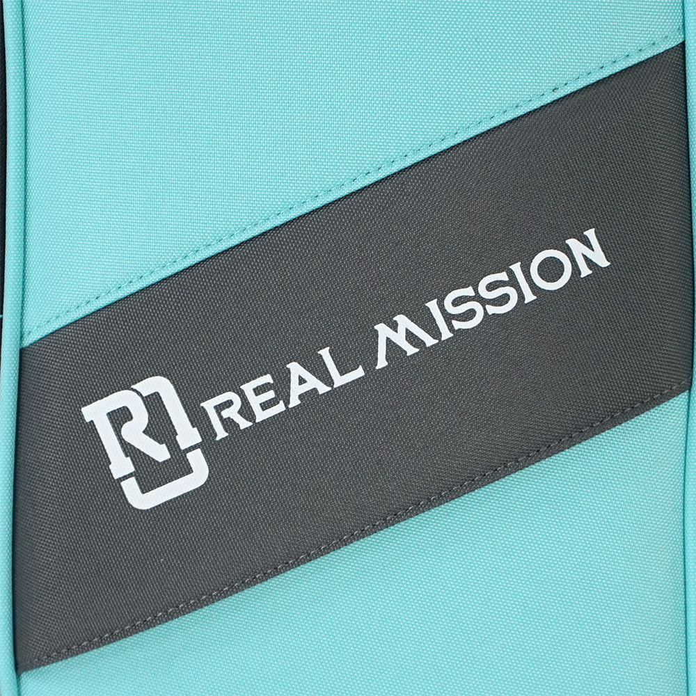 クラシックギターケース REAL MISSION CoolVox C Aqua アクア 水色 ギグバッグ リュック 背負うギターケース リアルミッション ロゴ