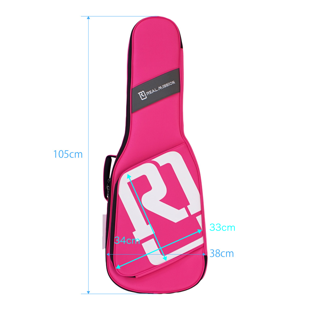 エレキギターケース REAL MISSION CoolVox E Pink ピンク エレキ ギグバッグ リュック 背負うギターケース リアルミッション サイズ詳細