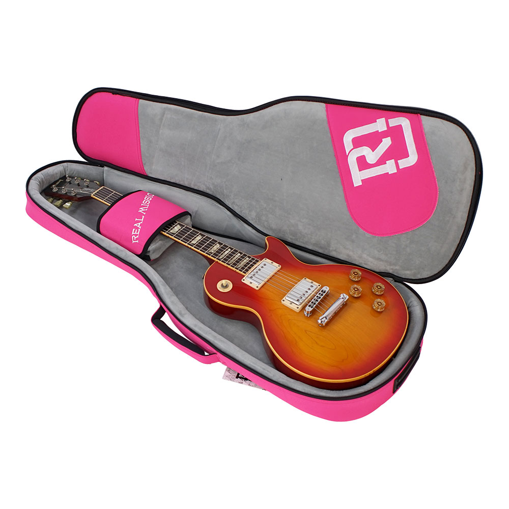 エレキギターケース REAL MISSION CoolVox E Pink ピンク エレキ ギグバッグ リュック 背負うギターケース リアルミッション レスポール収納時