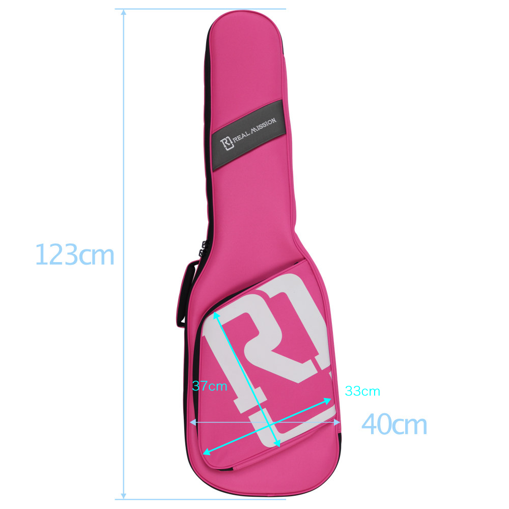 エレキベースケース REAL MISSION CoolVox B Pink ピンク ベース ギグバッグ リュック 背負うベースケース リアルミッション サイズ詳細