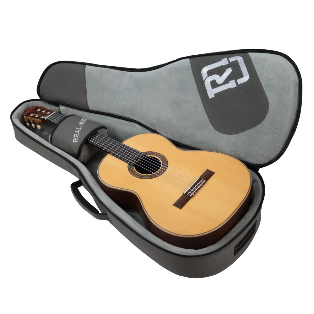 クラシックギターケース REAL MISSION CoolVox C Grey グレー ギグバッグ リュック 背負うギターケース リアルミッション 仕舞いイメージ