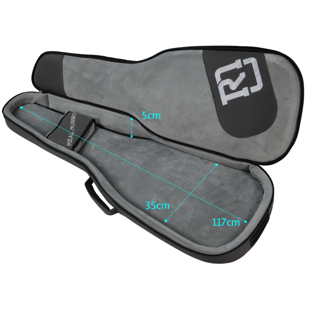 エレキベースケース REAL MISSION CoolVox B Grey グレー ベース ギグバッグ リュック 背負うベースケース リアルミッション 内寸画像