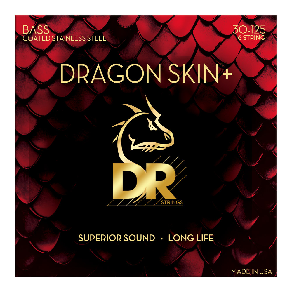 DR DRAGON SKIN+ Stainless for Bass DBS6-30 30-125 極薄コーディング 6弦エレキベース弦