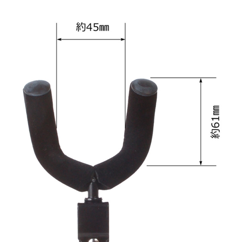KC ケーシー GHL ギターハンガー ネット取り付け用 L 180mmネック キョーリツ サイズ詳細