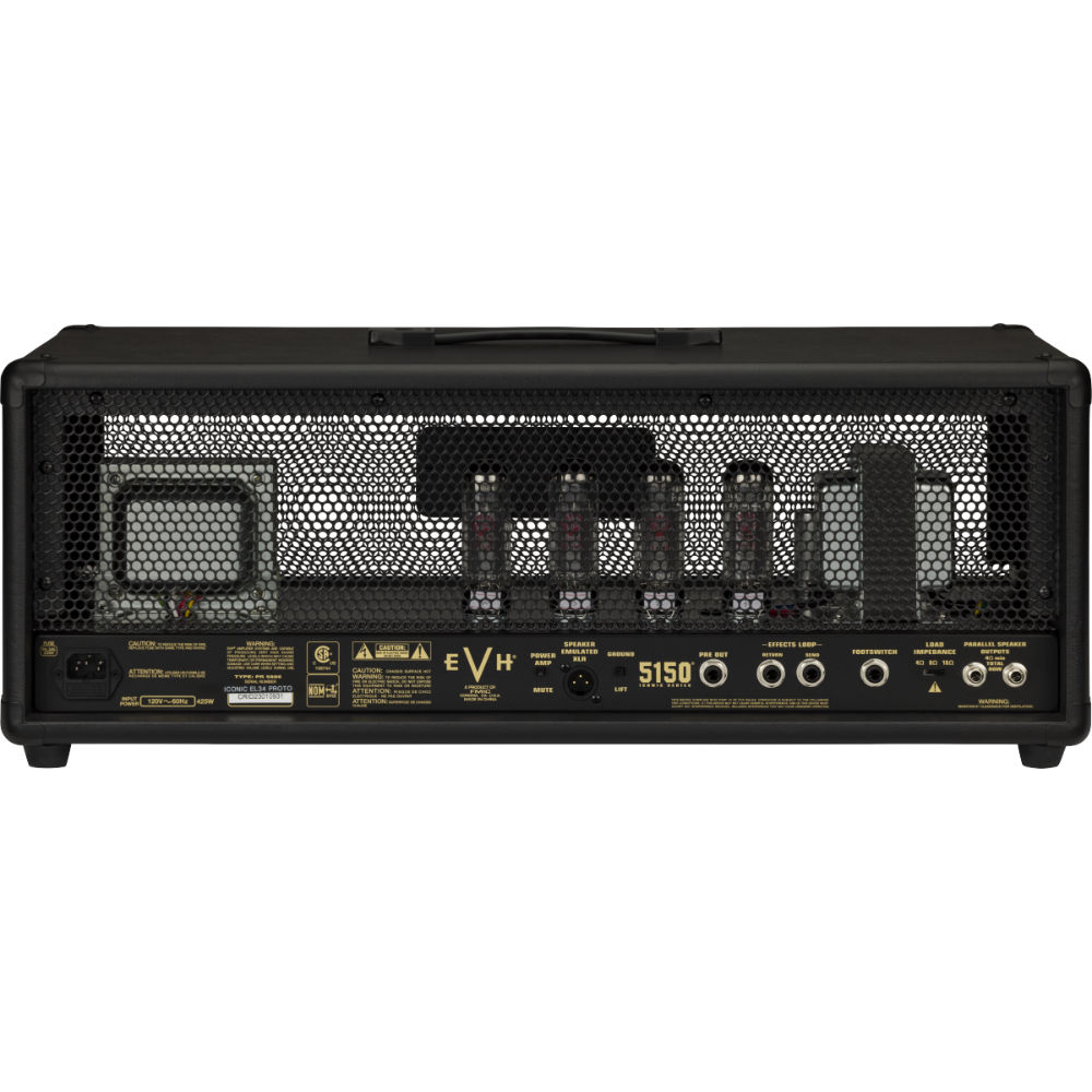 EVH イーブイエイチ 5150 Iconic Series 80W EL34 Head Black ギターアンプヘッド 背面