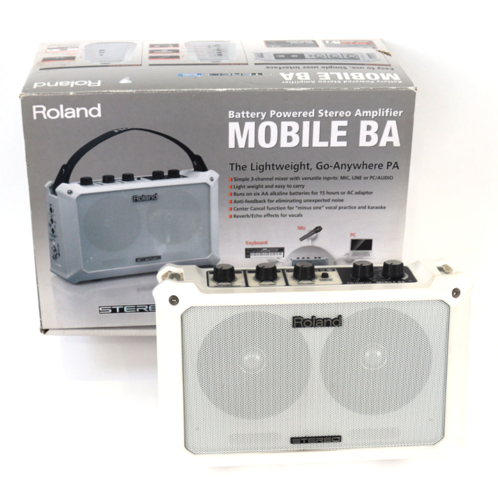 Roland MOBILE BA ポータブル キーボードアンプ マイク入力有 白 Roland MOBILE BA ポータブル キーボードアンプ マイク入力有 白