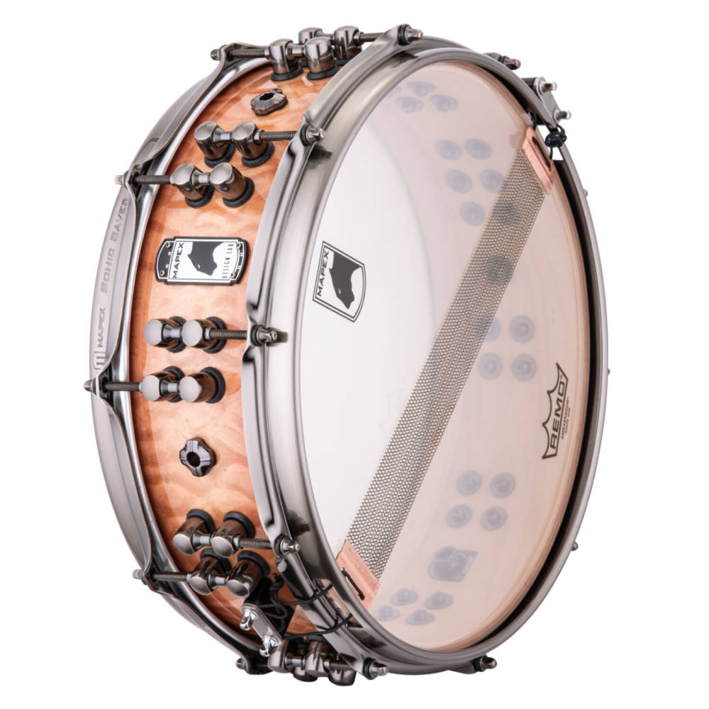 MAPEX メイペックス BPDLMH4460LPW Russ Miller SNARE DRUM The Versatus 14 x 4.625 PEACH BURL BURST スネアドラム サブ画像3