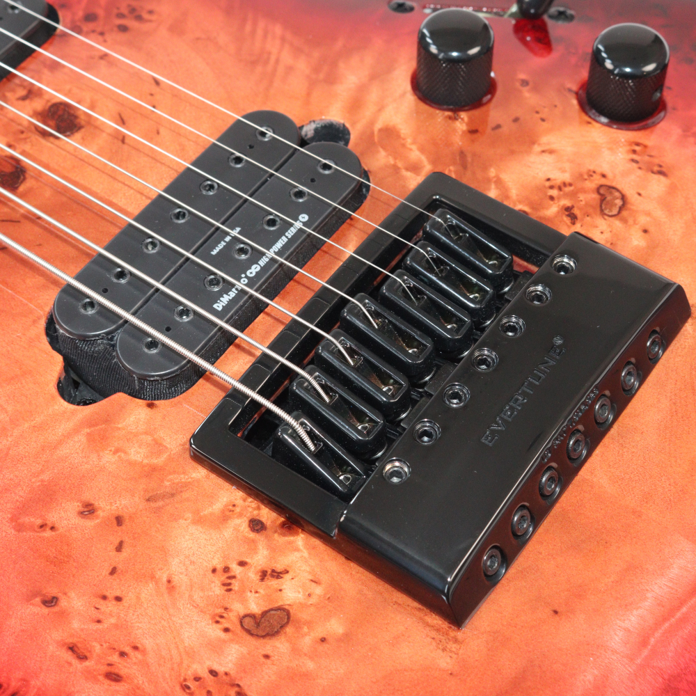 【訳あり】アウトレット B.C.Rich SHREDZILLA 7 PROPHECY ARCHTOP WITH EVERTUNE LAVA Burst 7弦エレキギター PU