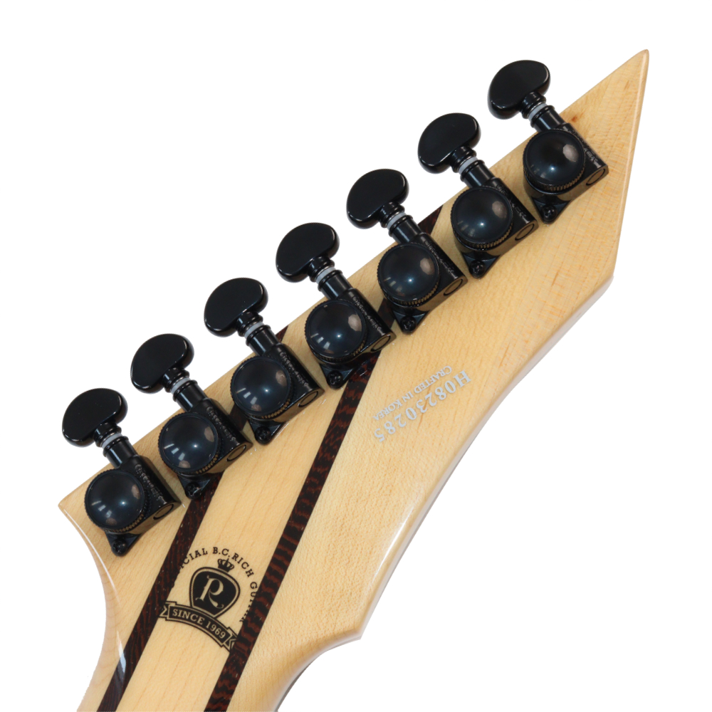 【訳あり】アウトレット B.C.Rich SHREDZILLA 7 PROPHECY ARCHTOP WITH EVERTUNE LAVA Burst 7弦エレキギター ヘッド裏画像