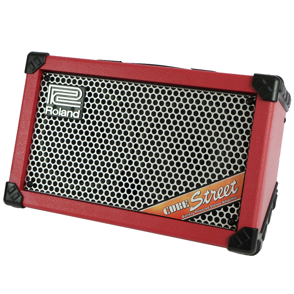 中古】 ギターアンプ ローランド ROLAND CUBE Street RED 乾電池駆動 