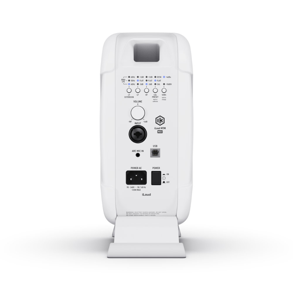 IK Multimedia アイケーマルチメディア iLoud MTM MKII White Special Edition モニタースピーカー 1ペア +ARC MEMS 測定マイクセット 背面