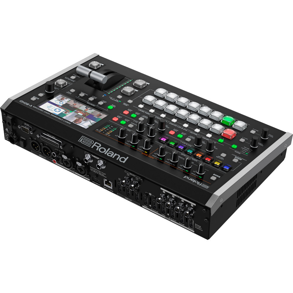 Roland V-80HD Direct Streaming Video Switcher ビデオスイッチャー リア側から正面