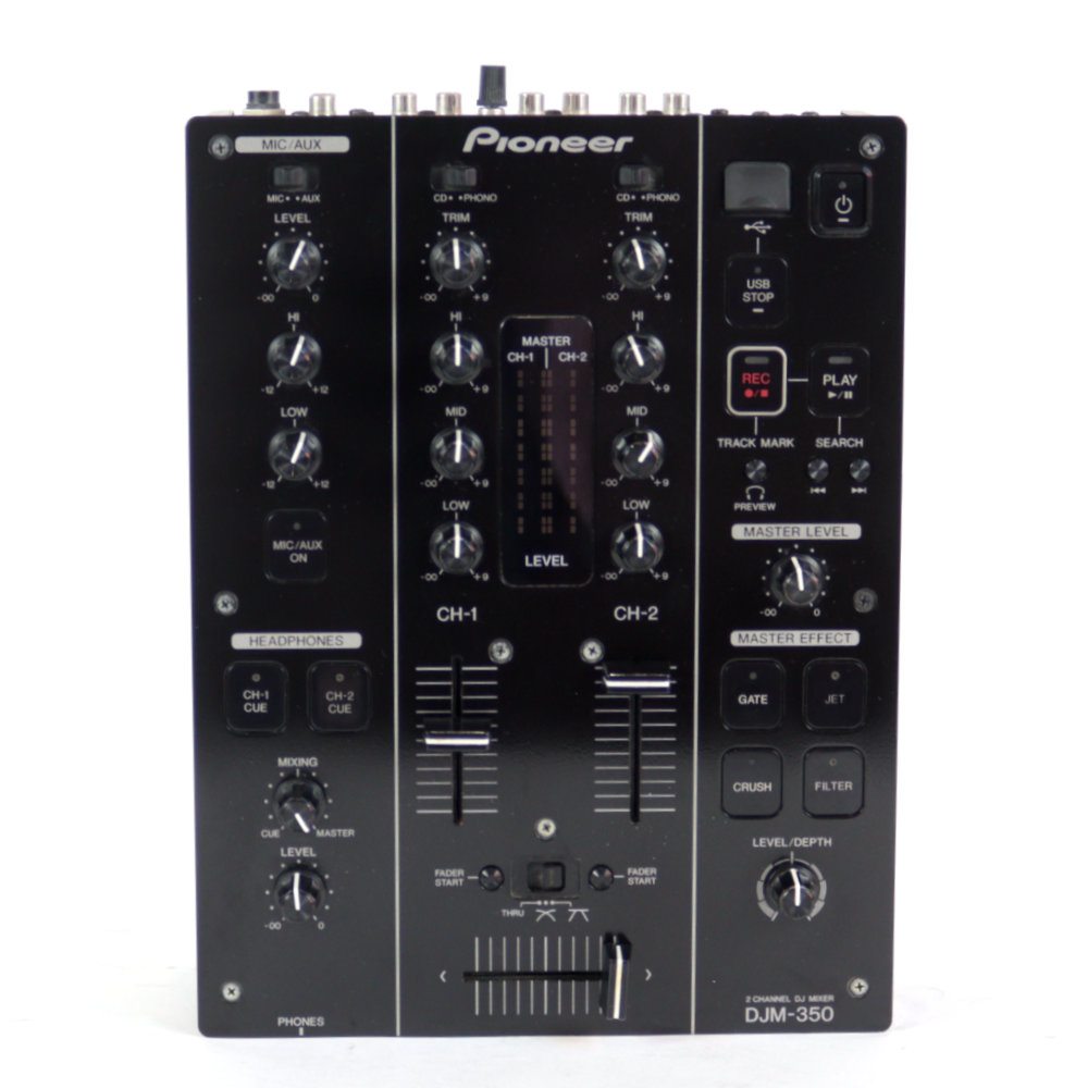 中古】 Pioneer DJ DJM-350 Black DJミキサー パイオニアDJ 録音機能  