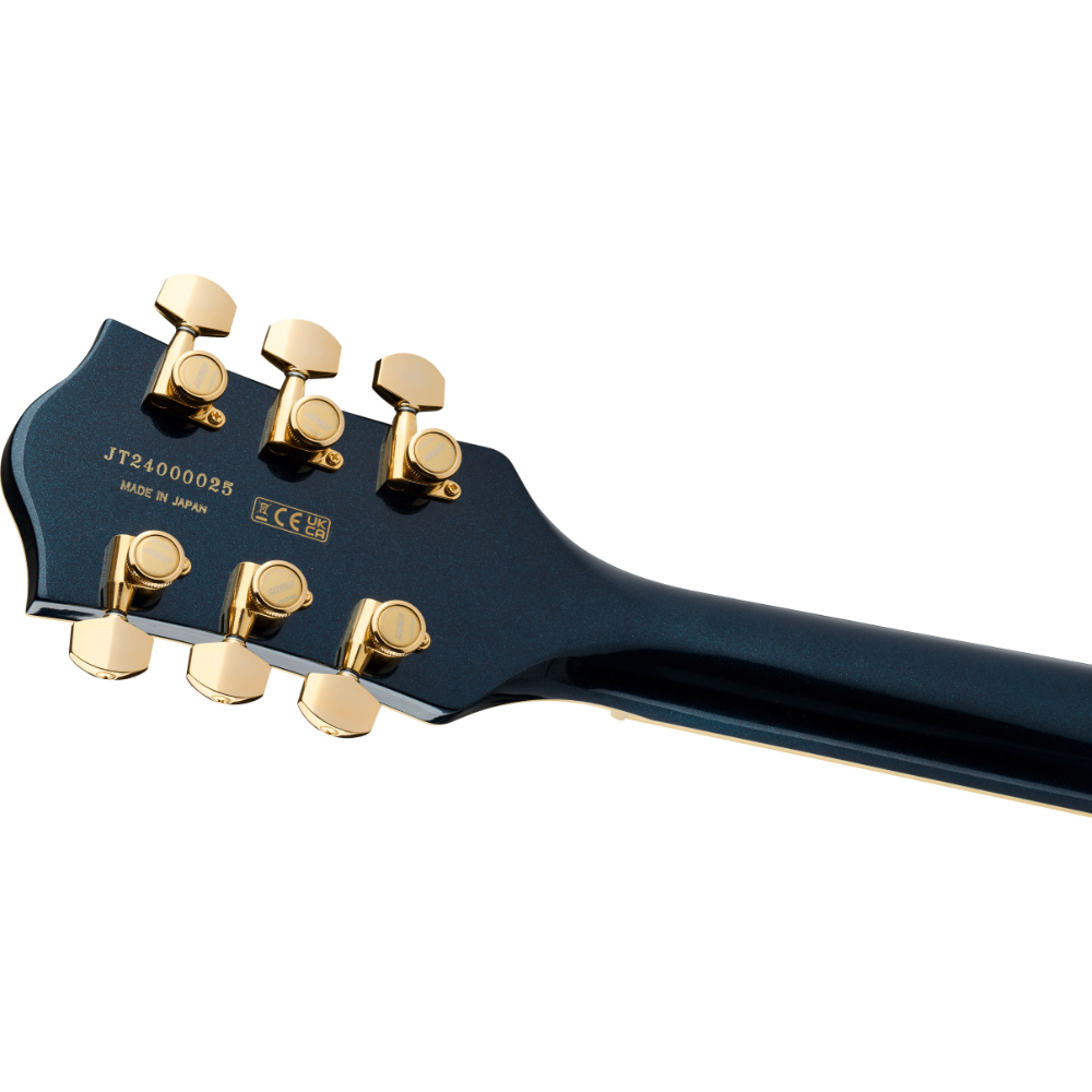 GRETSCH グレッチ Broadkaster Jr. LX Center Block with String-Thru Bigsby and Gold Hardware Ebony Fingerboard Midnight Sapphire JP エレキギター ヘッド裏