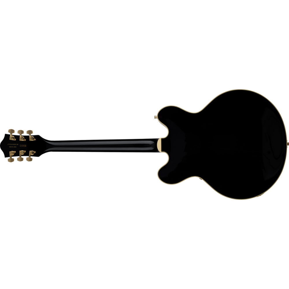 GRETSCH グレッチ Broadkaster LX Center Block with String-Thru Bigsby and Gold Hardware Ebony Fingerboard Black JP エレキギター ボディバック