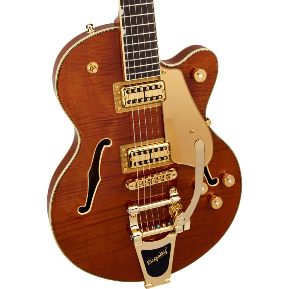 GRETSCH グレッチ Electromatic LTD Flame Okoume Broadkaster Jr.Single-Cut with Bigsby RNDORG エレキギター ボディアップ画像