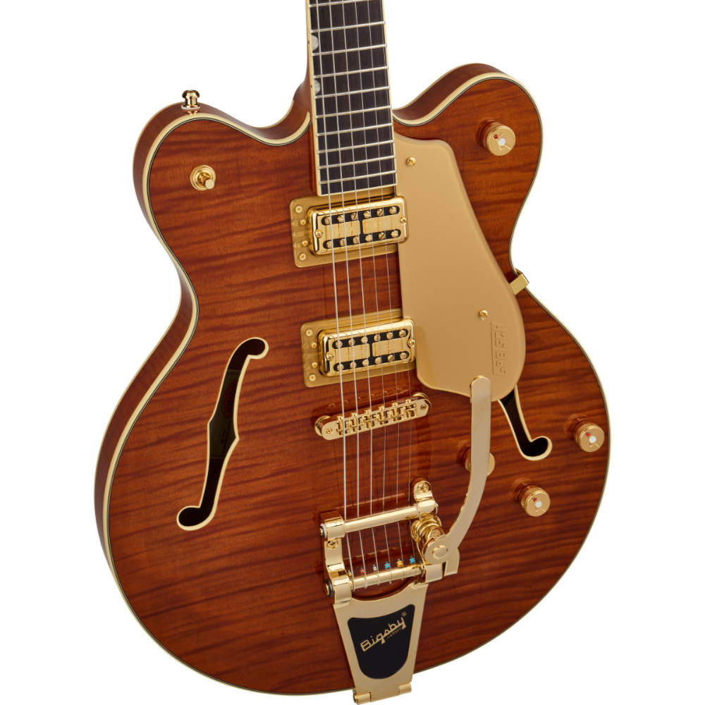 GRETSCH グレッチ Electromatic LTD Flame Okoume Broadkaster Double-Cut with Bigsby RNDORG エレキギター ボディ画像