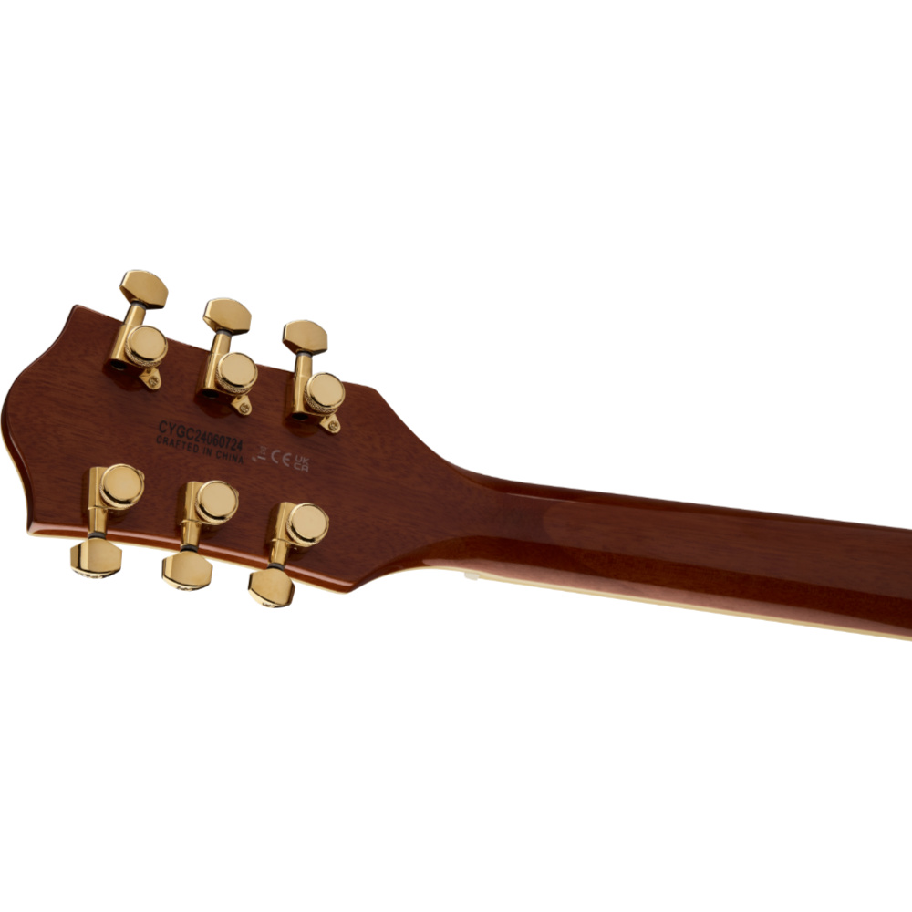 GRETSCH グレッチ Electromatic LTD Flame Okoume Broadkaster Double-Cut with Bigsby RNDORG エレキギター ヘッドバック画像