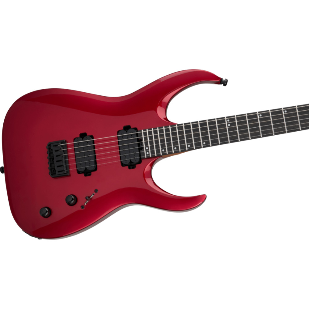 Jackson ジャクソン Pro Plus Series Signature Misha Mansoor Juggernaut HT6 Red Crystal エレキギター ボディ斜めアングル画像