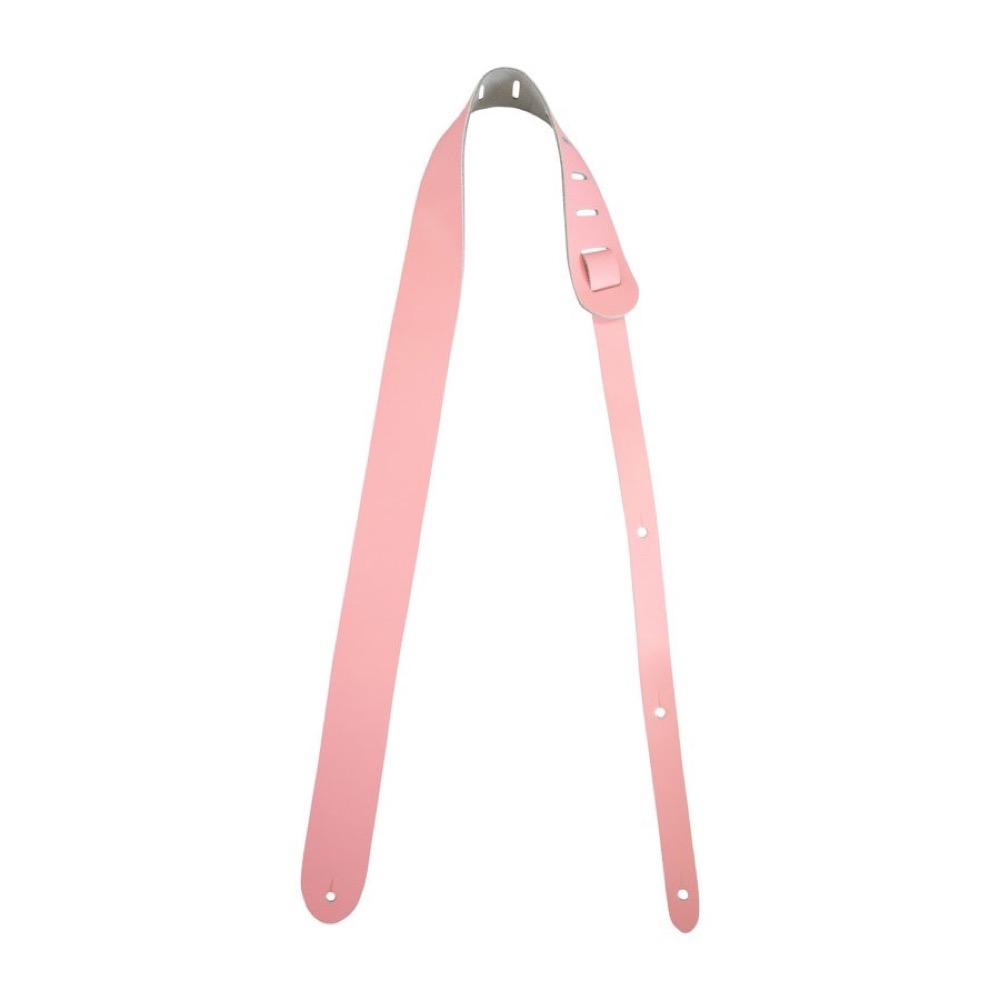 KIWAYA STP-PI パステルカラー ピンク 本革ウクレレストラップ キワヤ 皮製 本皮 革製