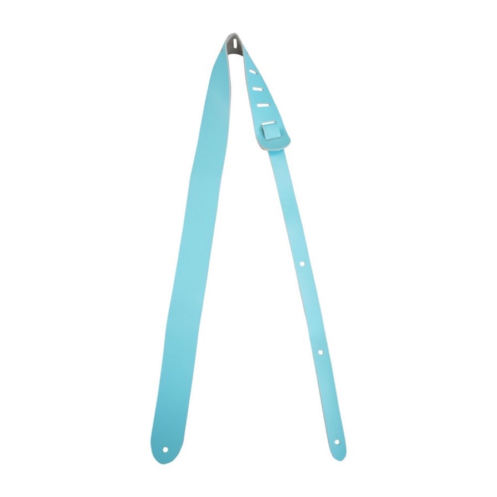 KIWAYA STP-BL パステルカラー ブルー 本革ウクレレストラップ キワヤ 皮製 本皮 革製