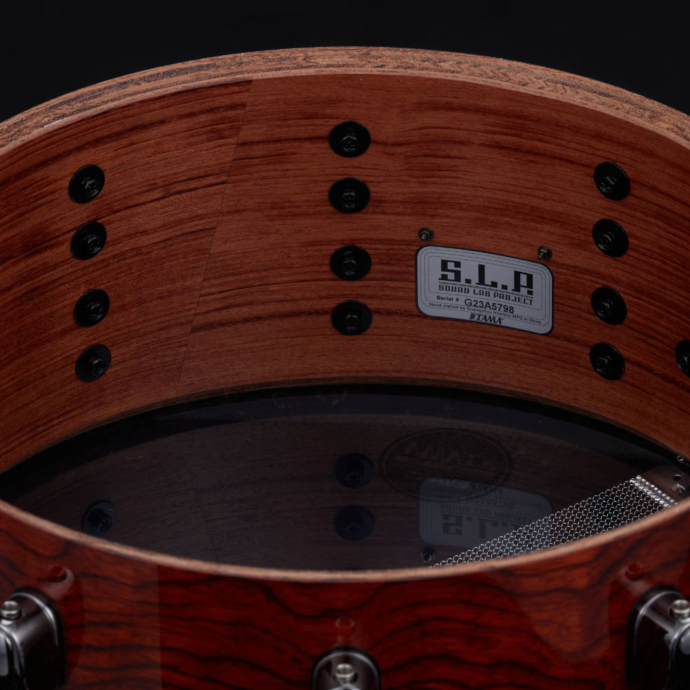 TAMA タマ LGB146-NQB スネアドラム S.L.P. G-Bubinga 14インチ x 6インチ ラグ
